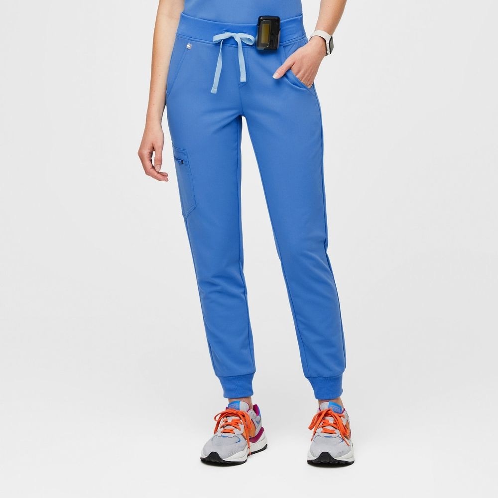 FIGS Zamora Joggers Capri Blue Size Medium